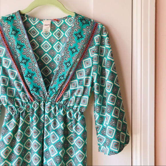 Pronto Other - Geometric Print Swim Cover-up Dress